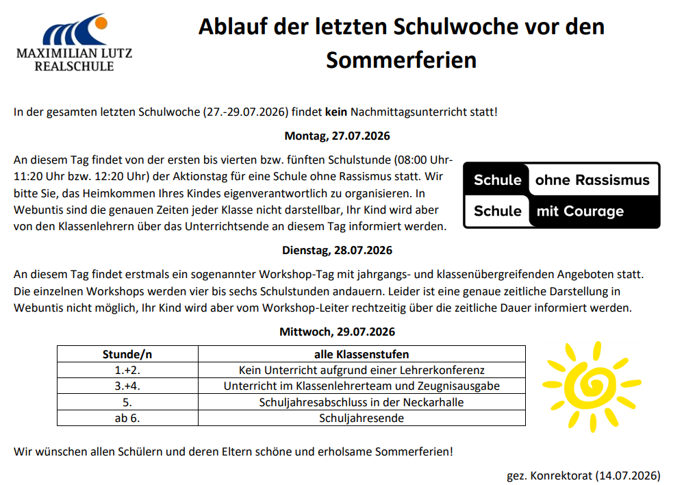 Beitragsbild für “Die letzte Schulwoche”
